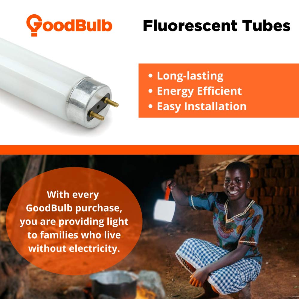 Goodbulb 28W T8 Fluorescent Light Bulb - 4100K Cool White, 2970 Lumens, Glass, 30 Count, Model Gbf28T8/