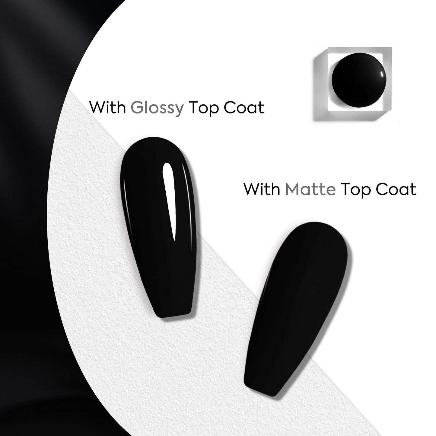 VENALISA Black Gel Nail Polish 1 Pcs 12ml Black Color Gel Polish UV Soak Off Salon Manicure DIY at Home Nail Art For Girls Women