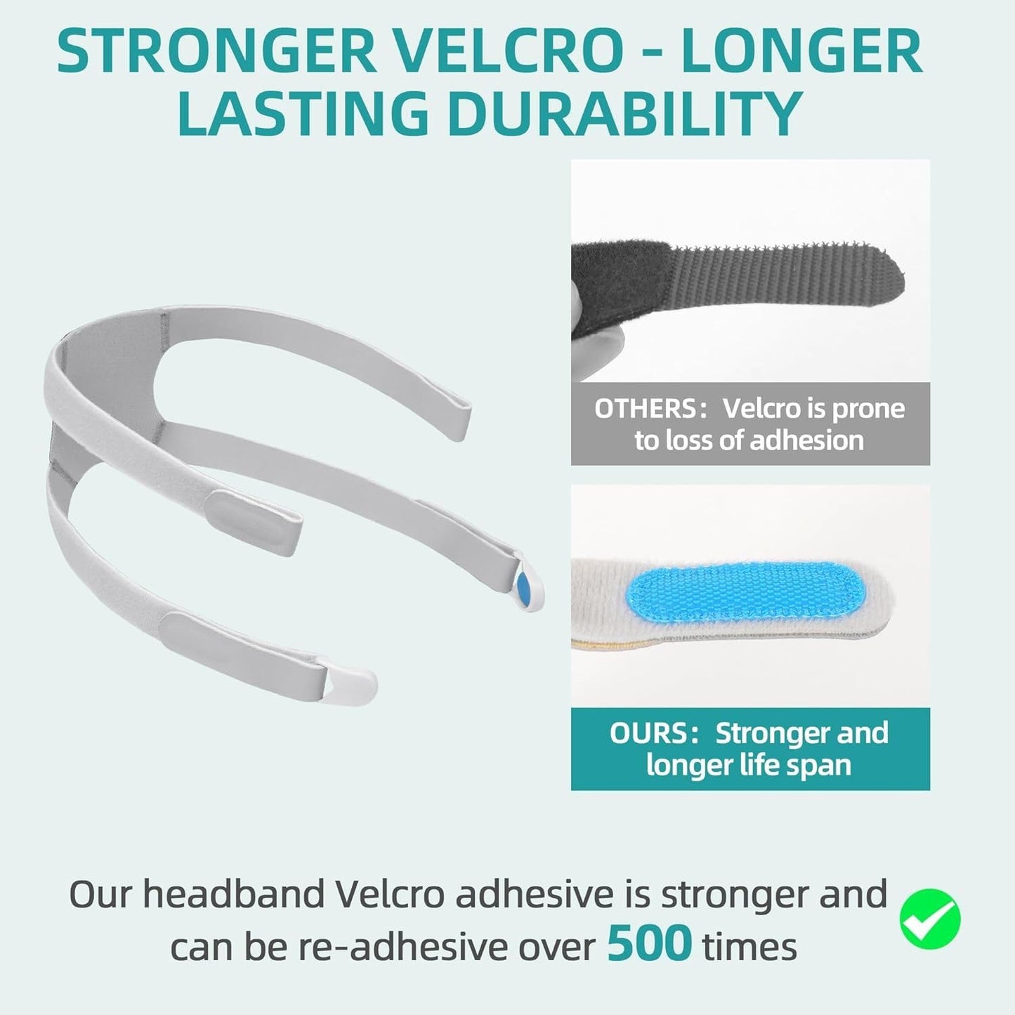 2PCs Replacement Headgear for Airfit F30I with 2 Pairs of Clips，Stronger Adhesive and Softer Material for a Better Seal, ItAll Supplies