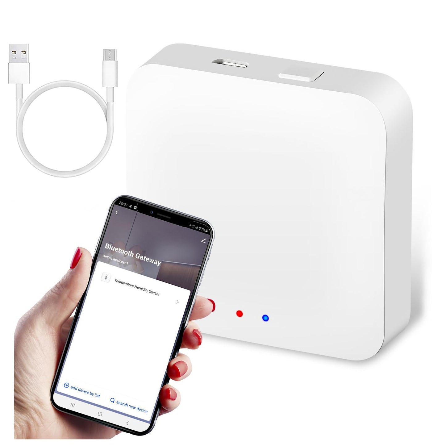 Kenrone Smart Gateway, Tuya App Remote Control, Smart Home Bridge Hub, Support Smart Key Box And Door Lock For Remote Unlocking