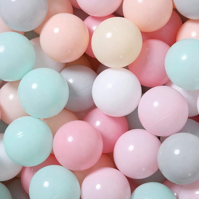 GOGOSO 100 Pit Balls Plastic Balls for Baby Toddlers GirlsToddlers for Playhouse, Baby Pool, Play Ball Fun Centers, for Ba...