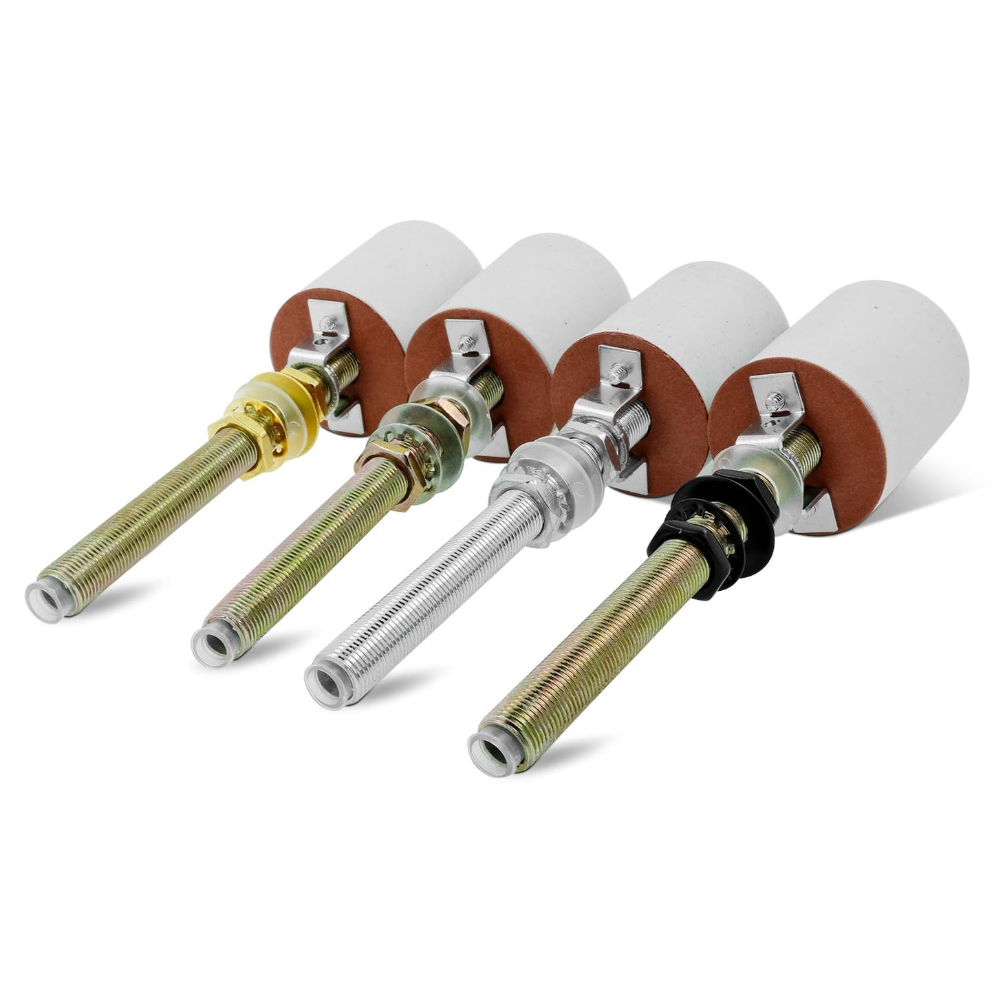 Goochan Lamp Repair Hardware Assortment - Metal, Silver, 12 Inch Rod Kit With Nipples, Connectors, Switch Knobs, Washers & Lock Nuts