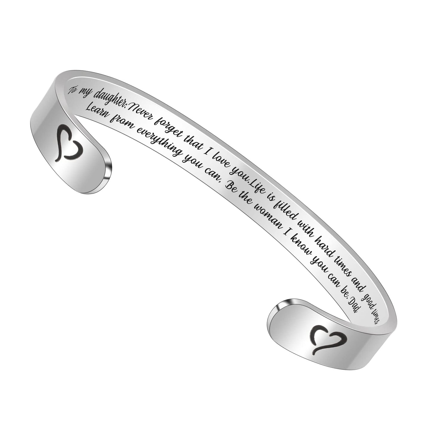 Btysun Inspirational Bracelet for Teens: Encouragement Gifts from Dad or Stepdad for Daughter's Birthday, Graduation 2023