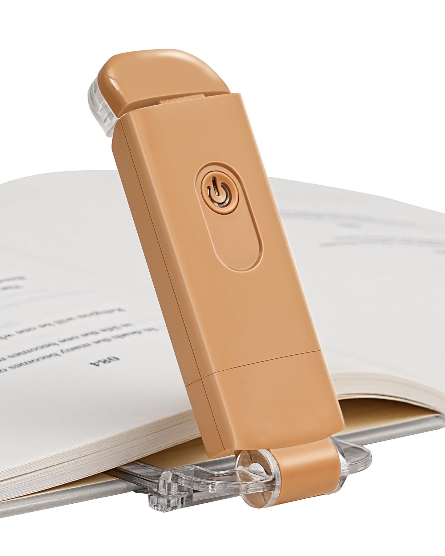 DEWENWILS USB Rechargeable Book Light Clip-on LED Reading Lamp, Warm White, Adjustable Brightness, Mocha Mousse, Model IT-008