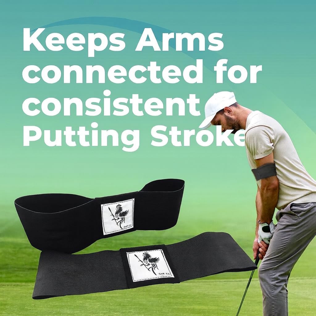 2 Pack Premium Golf Swing Correction Connect Training Aid Arm Band Black Connection Correct Device Ball