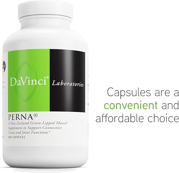 DaVinci Labs Perna - Dietary Supplement to Support Connective Tissue Health, Joint Comfort and Collagen Production* - With Perna Canaliculus and Alfalfa Leaf - 180 Capsules