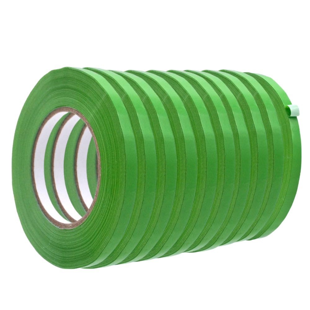 WOD Light Green 10 Pack, Poly Bag Sealer Tape - 3/8 inch x 180 yds. for Color Coding Age of Perishables, Food Storage, Pack,Aging and Sealing Meat, Candy, or Gifts BSTC22PVC