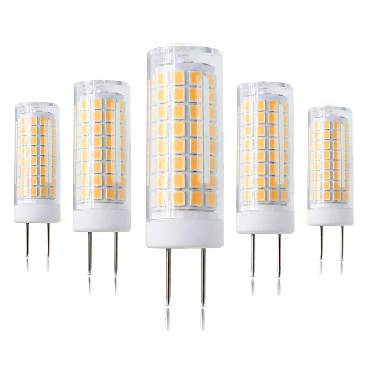 G8 Led Bulb Dimmable 7W Equivalent To G8 Halogen Bulb 75W-80W  Gy8.6 /G8 Bi-Pin Base Light Bulb Ac 120V G8 Bulb For Under Cabinet Light  Under Counter Kitchen Lighting Warm White 3000K 5 Pack