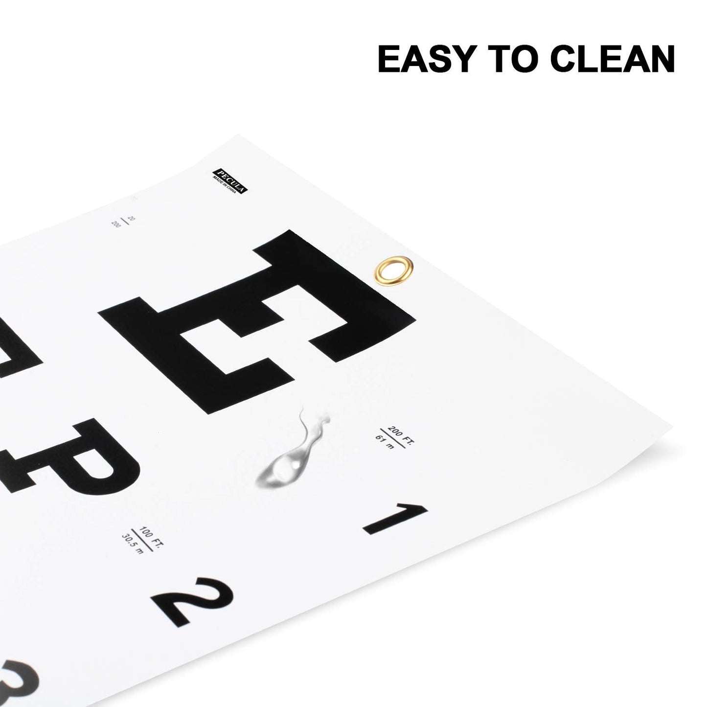 PECULA Eye Chart for Exams - Snellen Wall Chart 20 Feet, 11 X 22 in.