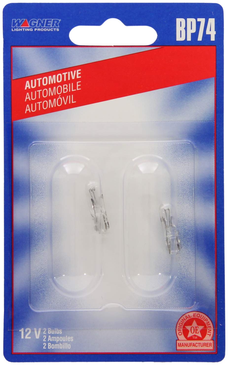 Wagner Bp74 Standard Multi-Purpose Light Bulb - Card Of 2, Glass Material, Versatile Use