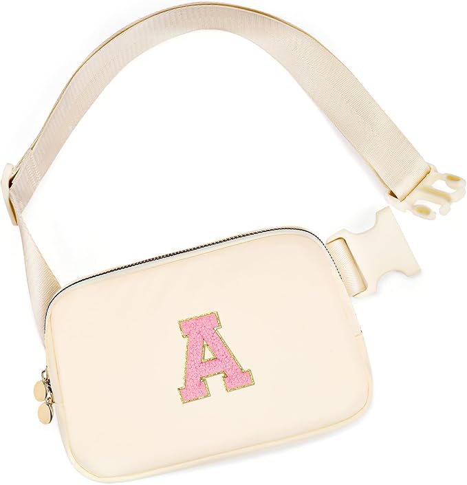 mibasies Initial Fanny Pack for Girls, Birthday Gifts for 4 5 6 7 8 9 10 11 12 13 Teen Girl - Cute Personalized Trend Stuf...