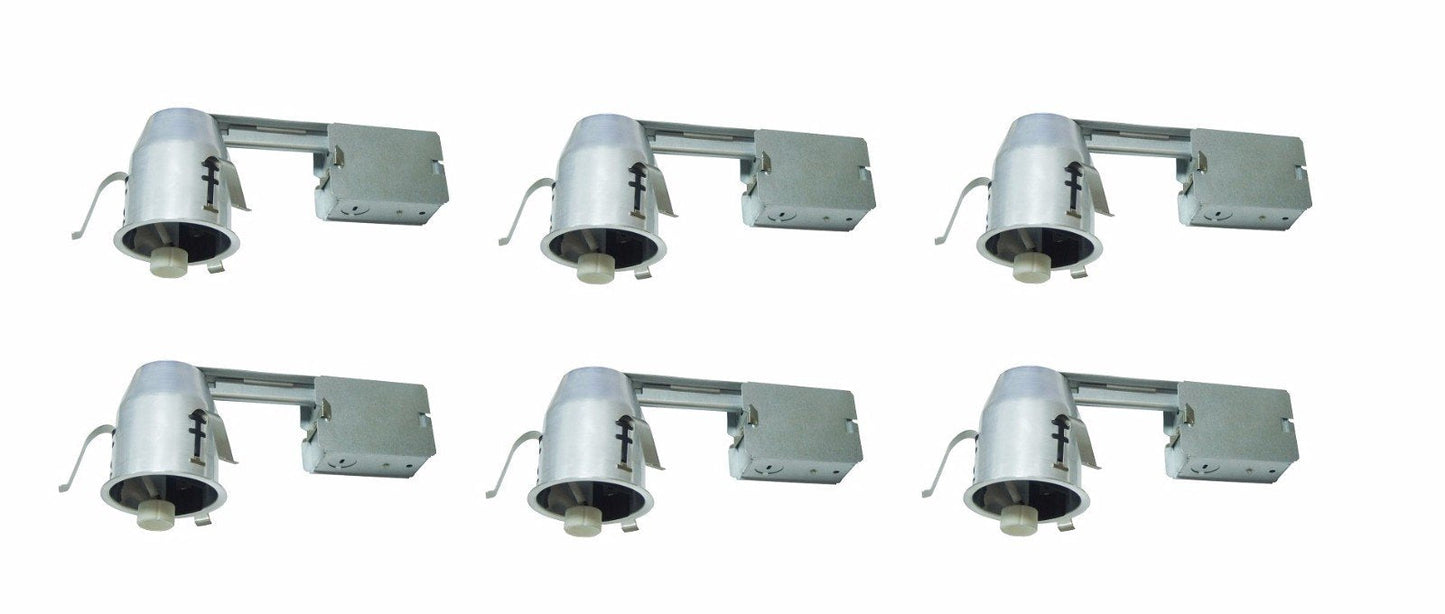 Elitco Lighting Icat3R-Gu10Led-6Pk Recessed-Light-Fixture 3 Icat Remodel Housing  120V  Socket  Led Gu10 Bulb 15W Max 6 Pack