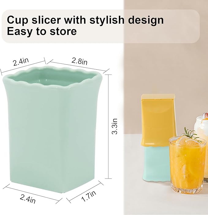 2-Pack Strawberry Slicer Cup Cutter: Fruit Cup Cutter Slicer Cup Chopper for Strawberries Egg Banana Slicer Quickly Making Fruit Vegetable Salad Strawberry Cutter Mini Slicer Kitchen Gadget