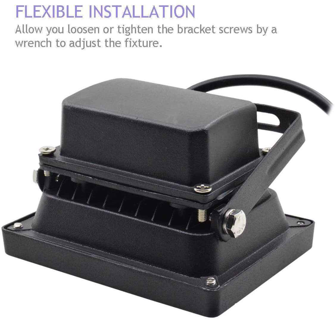 GLW 12V LED Flood Light, 10W Mini IP65 Waterproof, 900LM Daylight White, 2 Pack