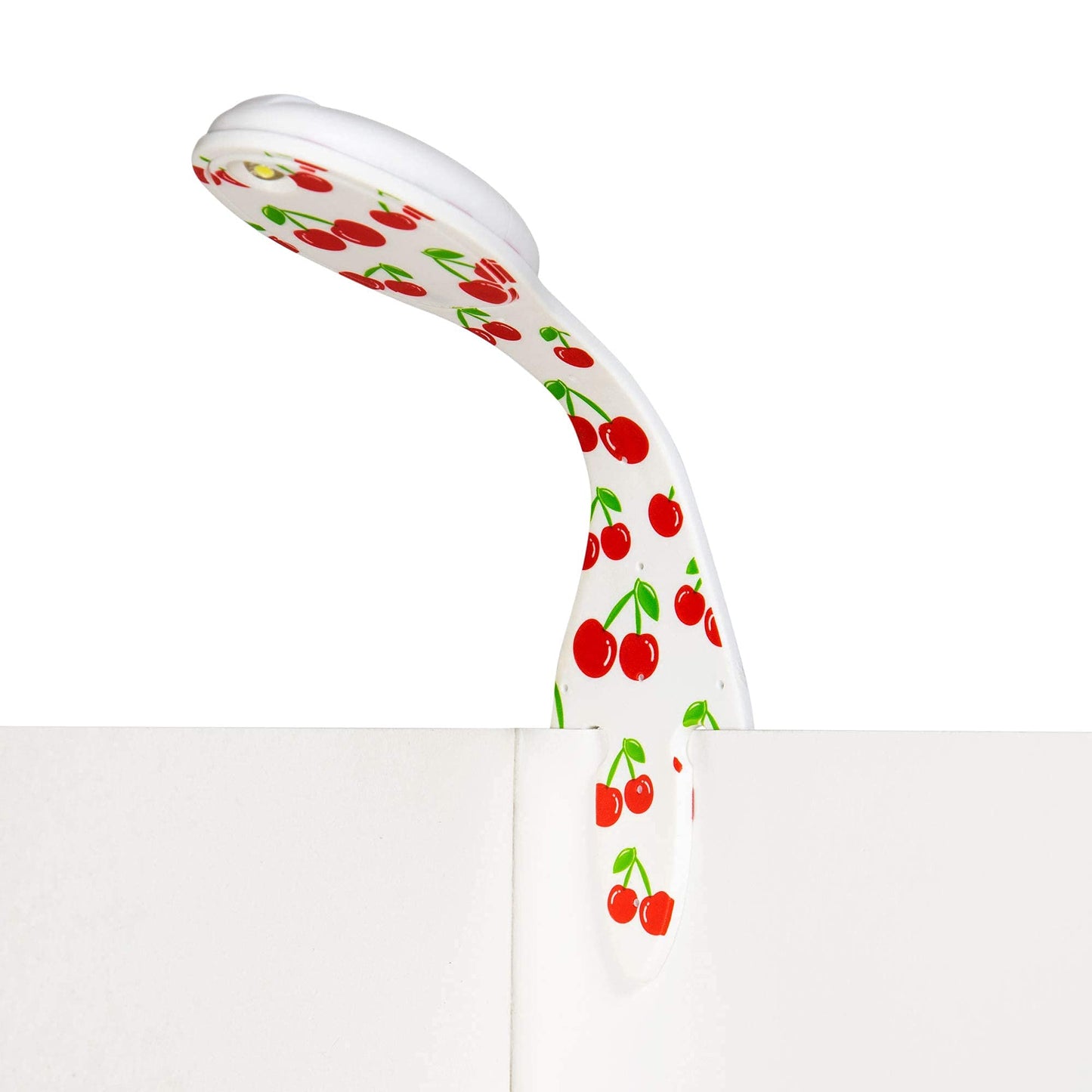 Gifts for Readers & Writers Flexilight Bookmark Light | LED Clip-On Reading Lamp | Battery Operated | Cherries