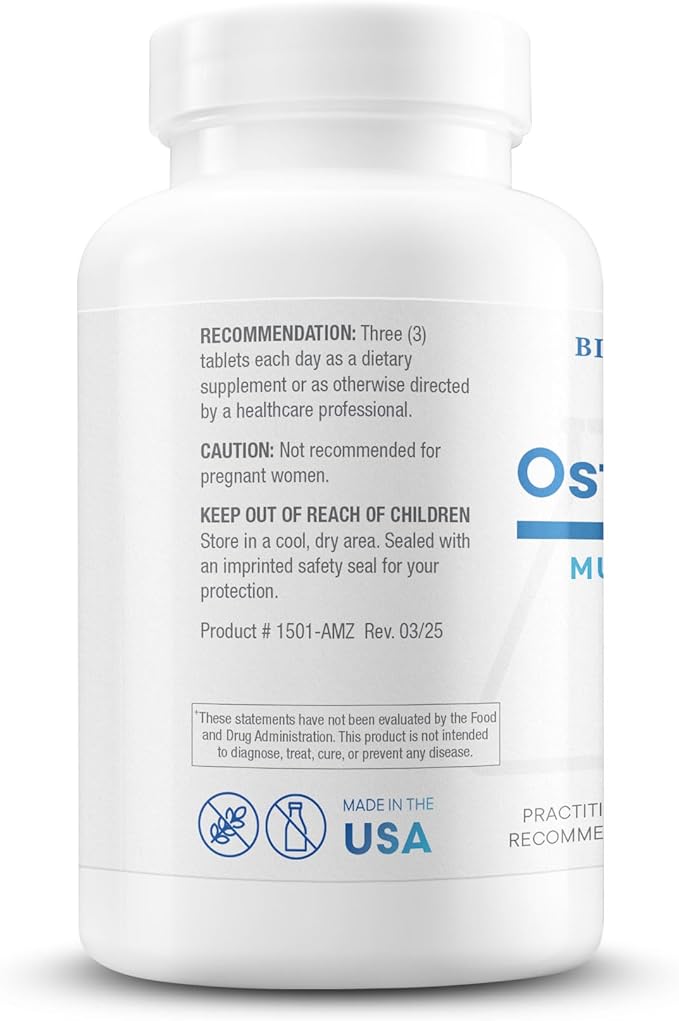Biotics Research Osteo B Plus Optimal Bone Health Support with Vitamin K, Mg, Ca, Healthy Aging, Purified Chondroitin Sulfates 180 Tablets
