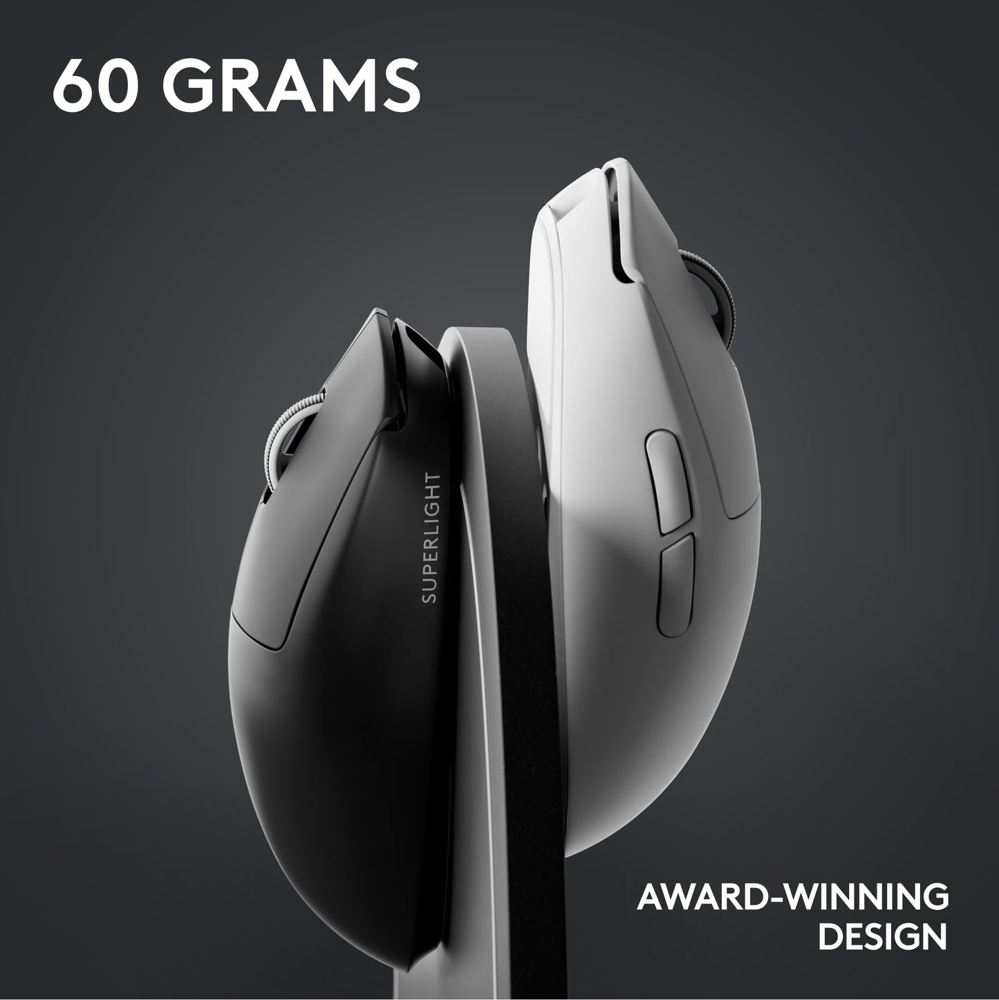Logitech PRO X Superlight 2 Wireless Gaming Mouse, White | Ultra-Lightweight, Hero 2 Sensor, 44k DPI, 5 Programmable Buttons, Lightspeed Wireless, PC/Mac | with Signature Series Charging Dock