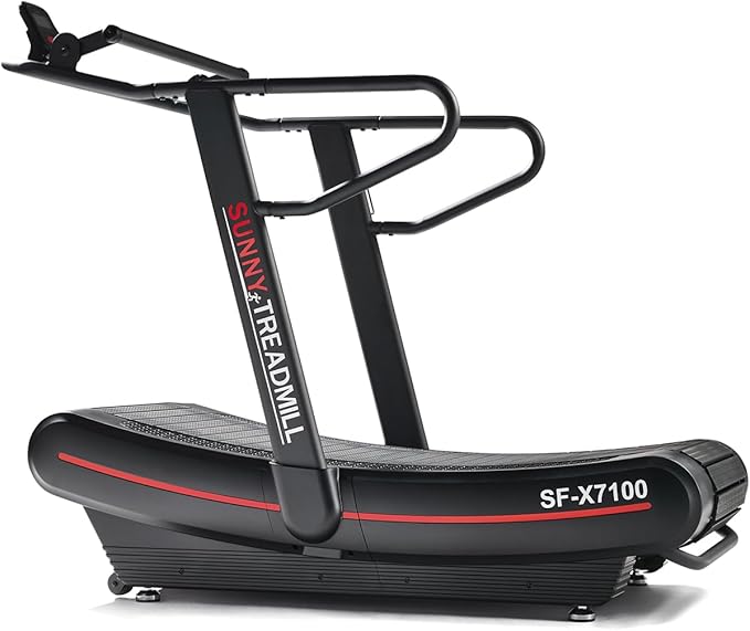 Sunny Health & Fitness Premium Manual Treadmill – Non-Motorized, Heavy-Duty, Commercial-Grade, Adjustable Handlebar, for E...