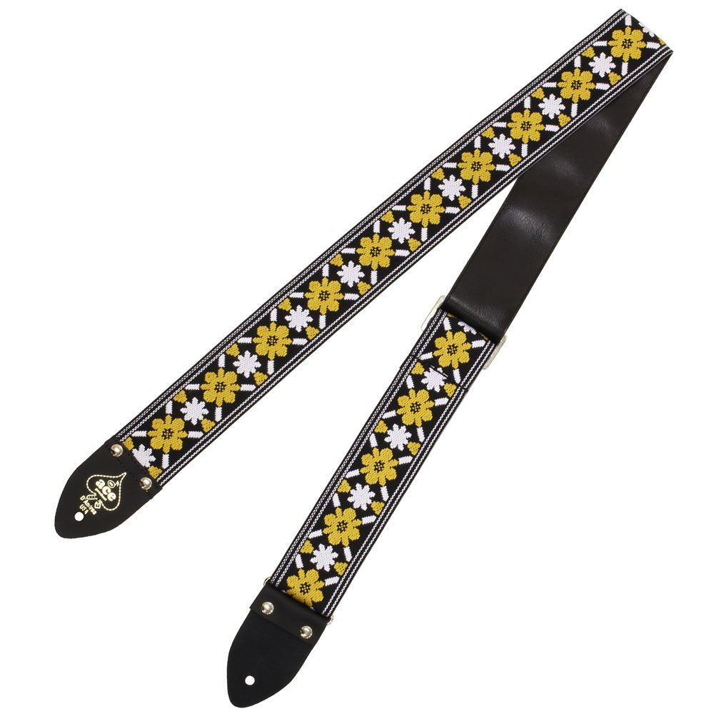 Ace Vintage Reissue Guitar Strap By Dandrea - Vintage Rock Style - Adjustable - Fits Electric, Acoustic & Bass