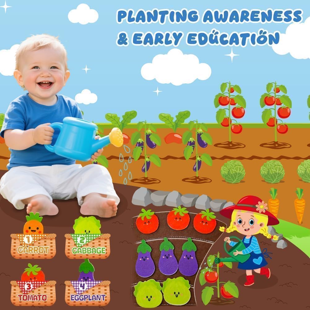 Farm Busy Book for Toddlers 1-3, Busy Book for Toddlers 3-5, Educational Farm Barn Animals Quiet Books with Finger Puppets, Montessori Portable Travel Learning Toys for 1 Year Old Boy Girl Gifts