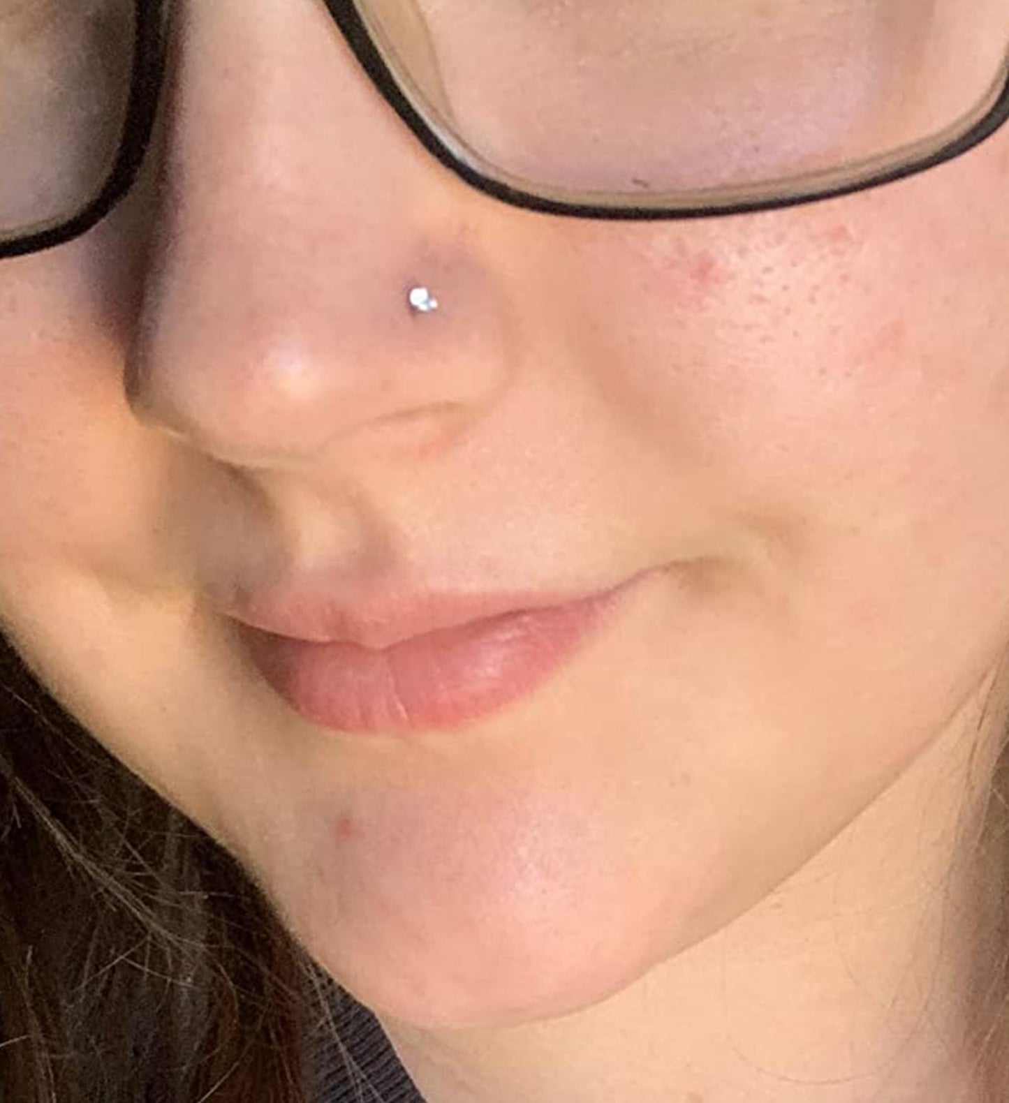 MODRSA 20g 18g Nose Rings Studs Surgical Steel Nostril Piercing Jewelry L Shaped Screw Opal CZ Tragus Helix Cartilage Earrings F