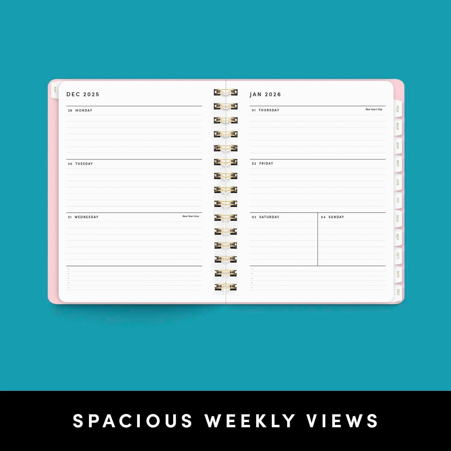 PAPERAGE 2026 Weekly & Monthly Planner, 12 Months (January 2026 - December 2026), 6.6 in x 8.1 in, Spiral Bound 2026 Planner with Weekly, Monthly & Yearly Views, Note Pages & Inner Pocket – Sage Green