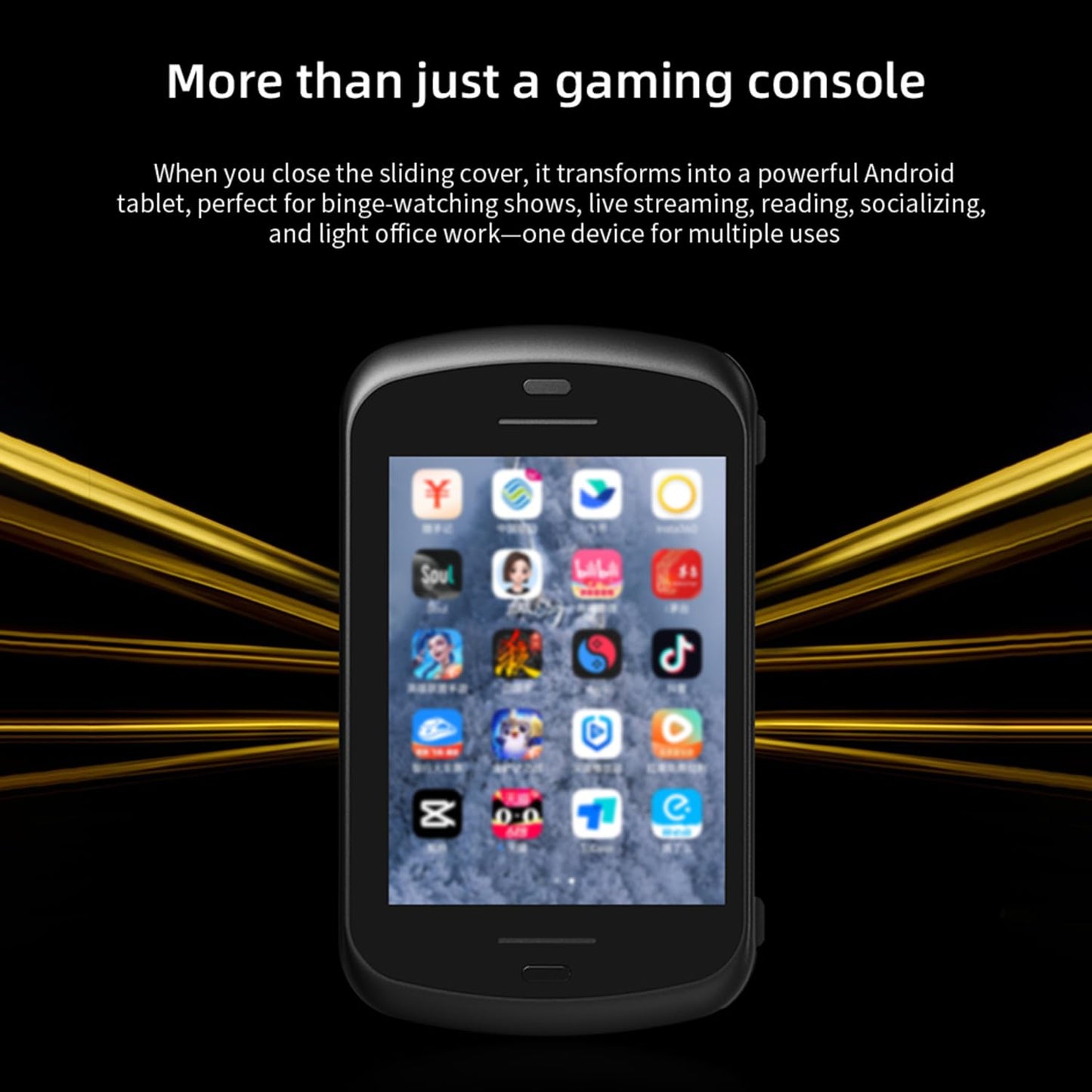 RG Slide Retro Handheld Game Console , 4.7-inch LTPS in-Cell Screen Capacitive Joystick Android 13 System Support AI Assistant 5G WiFi Bluetooth 5.0 NO Game Card(Black)