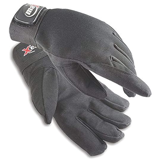 Galeton 9120002-M-BK Max 2.0 Sport Utility/Mechanics Work Gloves with Wrist Tabs, Medium, Black