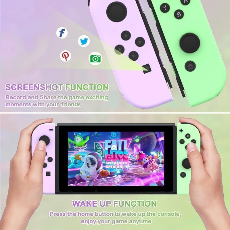 Switch Controller,Replacement For Switch/Oled/Lite,Includes Charging Dock For 4 Joypads, Supports Motion Control, Dual Vibration