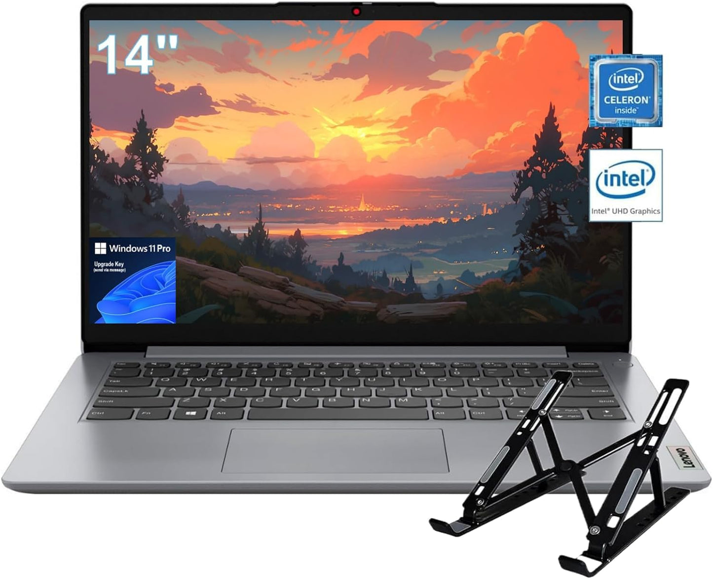 Lenovo Ideapad 1 Business Laptop - 14 Hd Display, Intel Celeron N4020, 4Gb Ram, 256Gb Storage(128Gb Emmc + 128Gb Sd Card), Intel