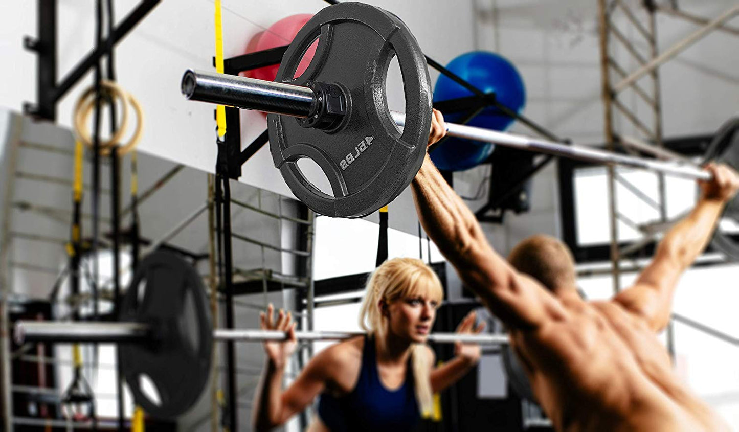 Clout Fitness Olympic Barbell Clamps Collars Quick Release Pair of Locking Weight Clips Fit 2 Inch Barbell for Weightlifting Pink