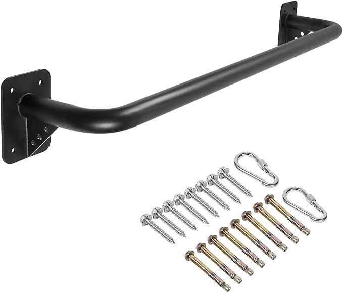 Purife Wall Mounted Doorway Pull Up Bar, Heavy Duty Strength Training Pull-Up Bars for Doorframe, Support Beam or Joist Mo...