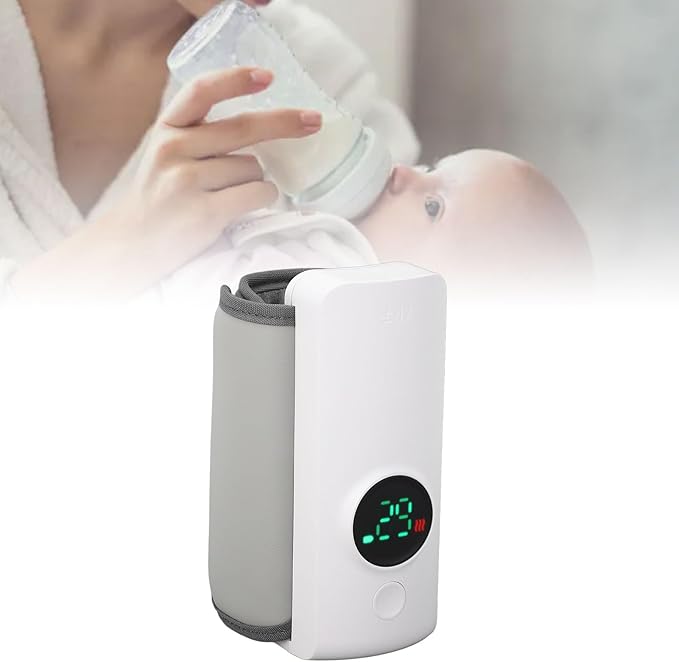 Portable Bottle Warmer on the Go, Electrical Bottle Warmer, Portable Bottle Warmer Baby, Mobile Bottle Warmer Baby 6000mAh, 48h Insulation, Portable Baby Bottle Warm Travel