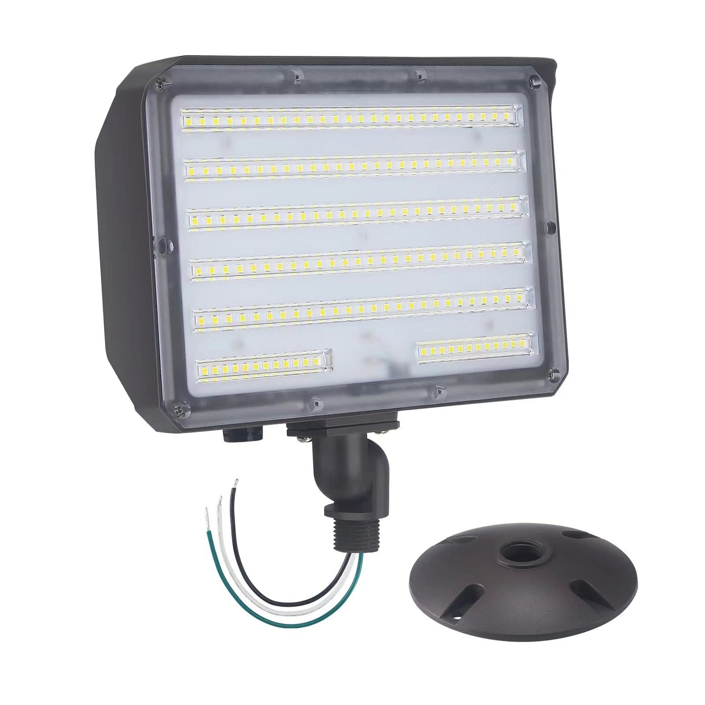 Paktonvo 100W Led Flood Light - Dusk To Dawn, 5000K, 14000Lm, Waterproof, Aluminum, Wall Mount, Model 100Wledfld, White