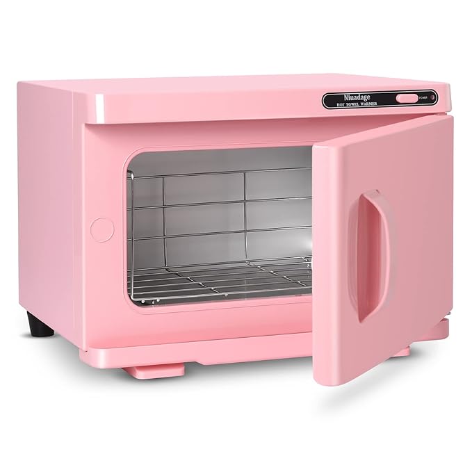 Hot Towel Warmer Cabinet 8L, Facial & Spa Towel Warmer Auto Reheat, Perfect for Estheticians - Pink
