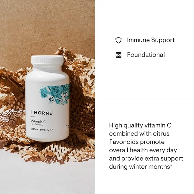 THORNE Essential Vitamins Bundle: Vitamin C & D-5000 Complex - Immune, Bone Health, and Energy Support - 60 to 90 Servings
