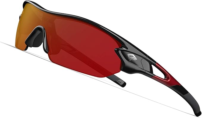 TOREGE Polarized Sports Sunglasses for Men Women Cycling Running Driving Fishing Glasses TR002