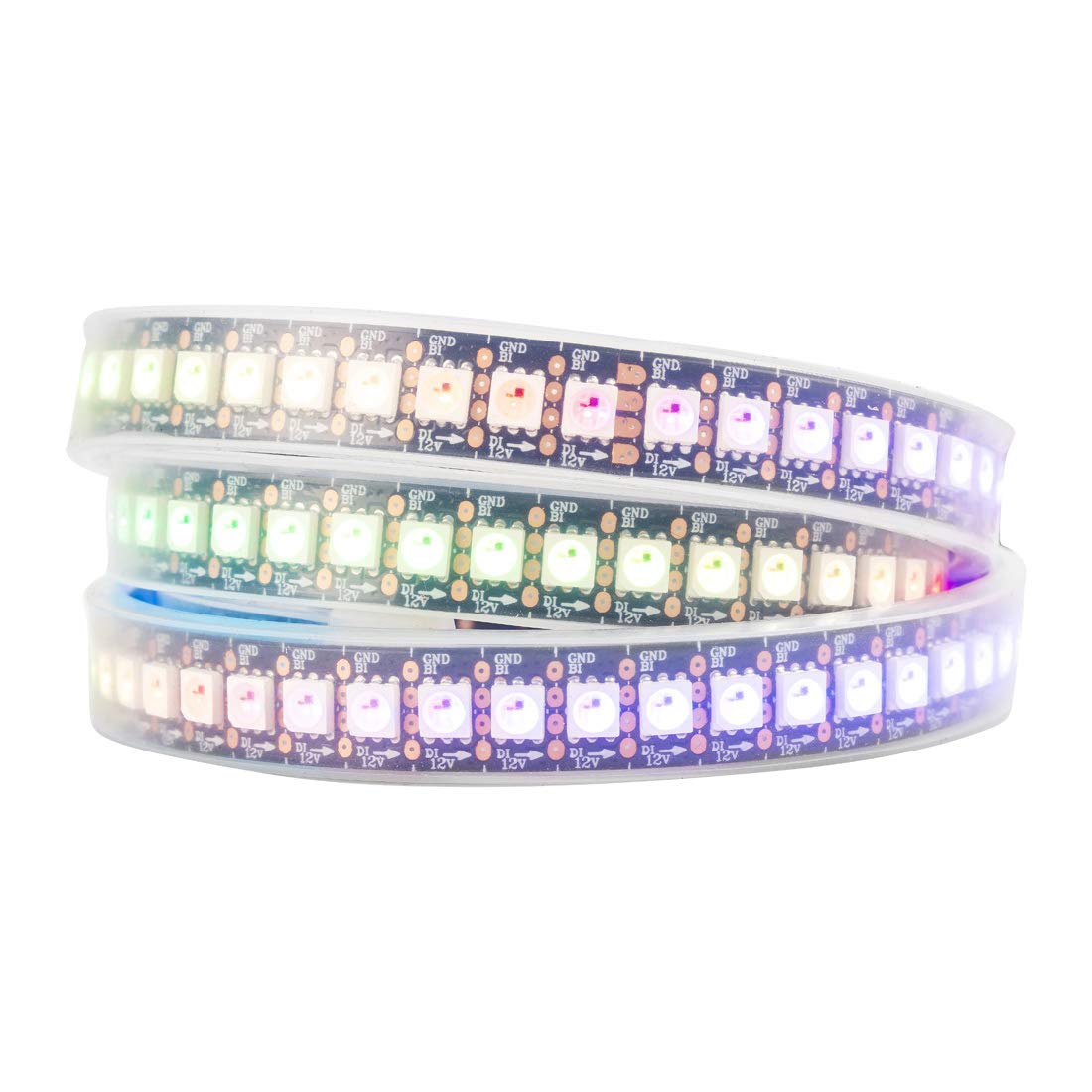 Btf-Lighting Ws2815 Rgb Led Strip Light 3.2Ft 144 Leds Black Ip67 Waterproof Copper