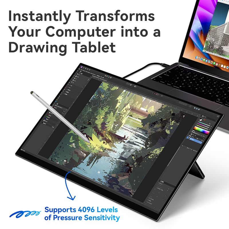 EHOMEWEI D4 Pro 17" 4k 144Hz Portable Monitor with 3840 * 2160 Resolution for External Display Gaming Monitor with Screentouch Function