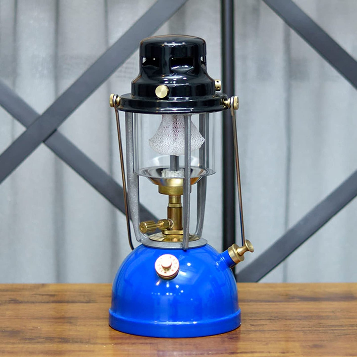 Petdcheb 10 Pieces 3-Layer Gas Lantern Mantles, Blue Rayon With 2 Install Clips, Accordion Shape