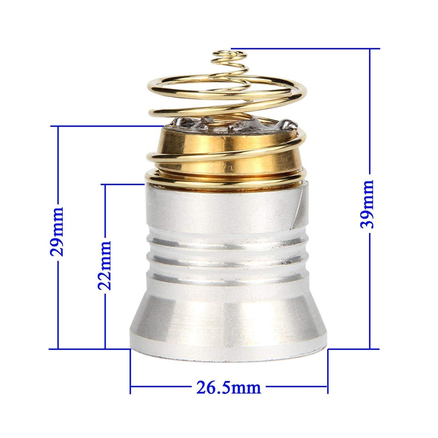 Bestsun Flashlight Bulb 26.5Mm High Power Led 1300 Lumens 3.6V - 9V Single 1-Mode P60 Design Drop-In Module Flashlight Replacement Led Bulbs For C2 Z2 6P 9P G3 S3 D2  Wf501B Wf502B
