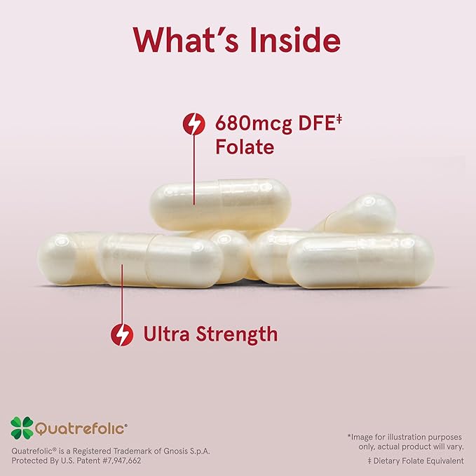 Jarrow Formulas Methyl Folate 1000 mcg, Dietary Supplement, Methyl Folate for Cellular Energy Support, 100 Veggie Capsules, 100 Day Supply, (Pack of 12)