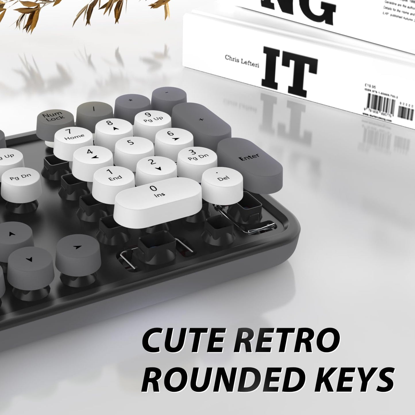 Wireless Keyboard Mouse Combo, Colorful Mouse And Keyboard Combo, 104 Keys Cute Wireless Keyboard With Number Pad For Windows, C