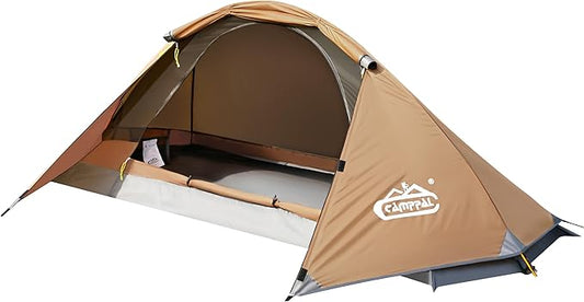 1 Person Tent for Camping Hiking Mountain Hunting Backpacking Tents 4 Season Resistance to Windproof Rainproof and Waterproof