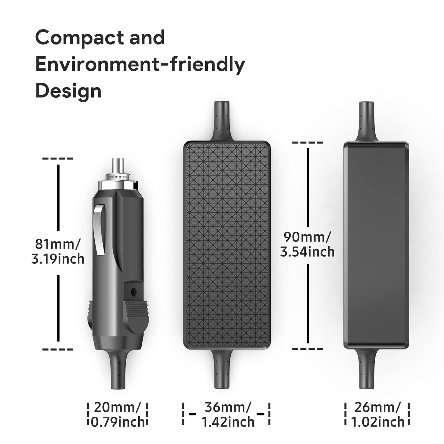 KFD 24V 2.71A 65W Car Charger 12V-24V DC Adapter for ResMed AirSense 11 AirMini AutoSet Elite CPAP Power Supply ResMed Air11 S11 39205 E1399 390000 390010 R390-7230 Mini DC Converter Power Cord Cable