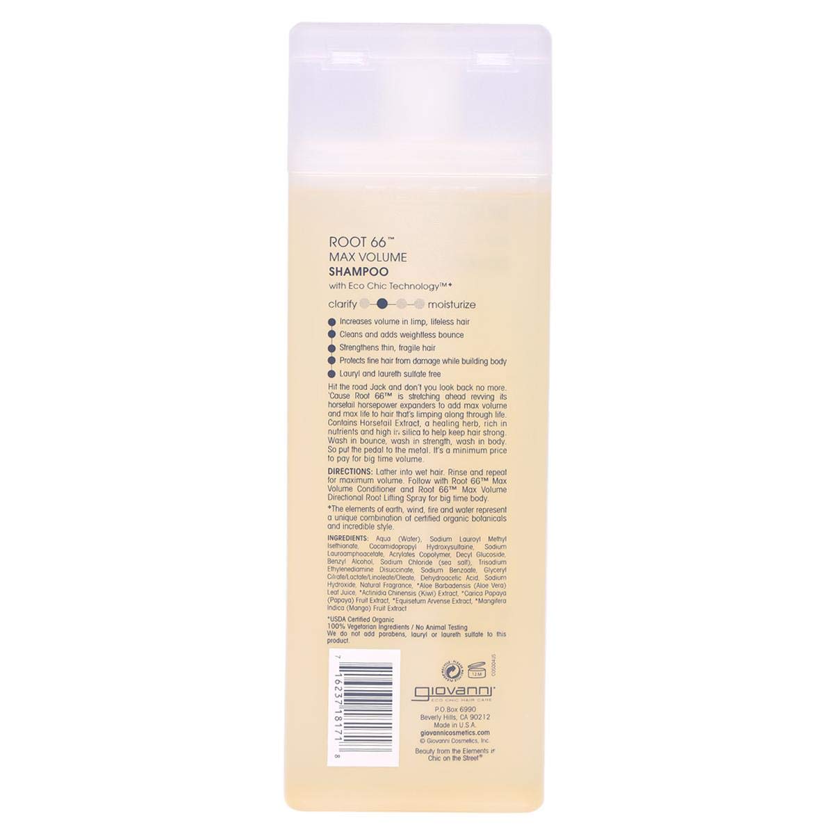 Giovanni Cosmetics Root 66 Max Volume Shampoo, 8.5 oz