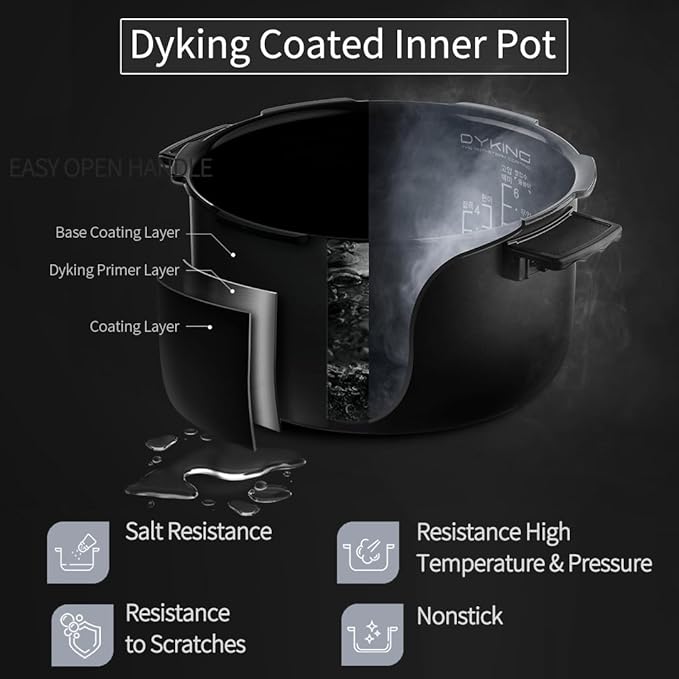 CUCHEN CRS-FWK0640WUS | Automatic Dual Heating Pressure Rice Cooker 6 Cup (Uncooked) (1.14 quarts): 6 person serving / per use | High/Non-Pressure | Triple Power Packing | Easy Open Handle | Stainless Cover | Auto Steam Clean | White