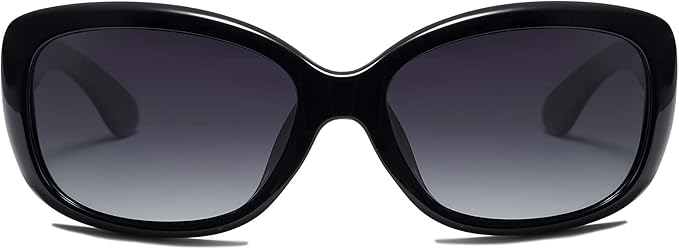 SOJOS Vintage Square Sunglasses for Women Polarized UV Protection Havana Frame SJ2111