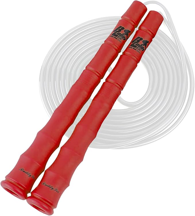 Buddy Lee New Versa Trainer Jump Rope – Red – Adjustable Speed Rope for Fitness, Cardio & Training – Lightweight, Durable...