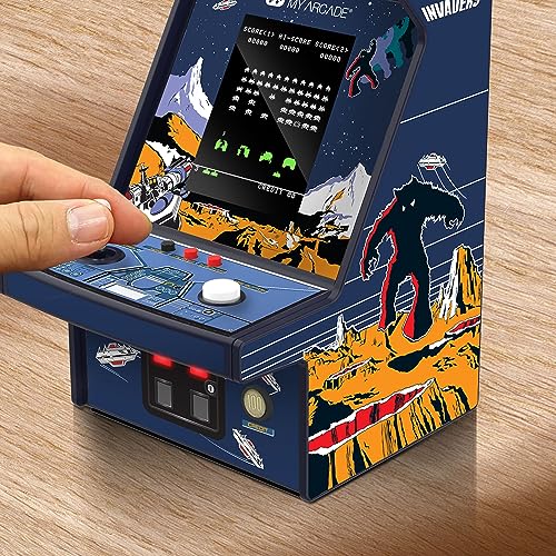 My Arcade Space Invaders Micro Player Pro: Retro Games, 6.75" Mini Arcade Machine, Video Game Collectibles